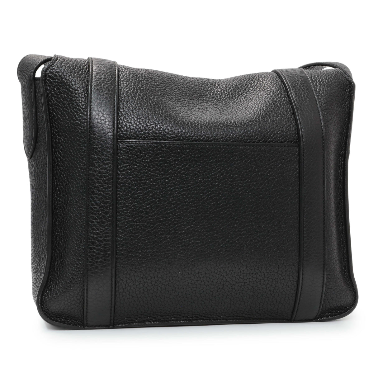 Hermes Black Taurillon Clemence Steve Caporal Messenger Handbags Hermes