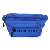 Balenciaga Electric Blue Sport Nylon Logo Wheel Belt Bag