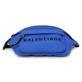 Balenciaga Electric Blue Sport Nylon Logo Wheel Belt Bag