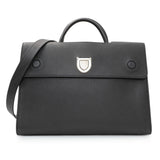 Christian Dior Black Bullcalf Large Diorever Flap Handbags Christian Dior