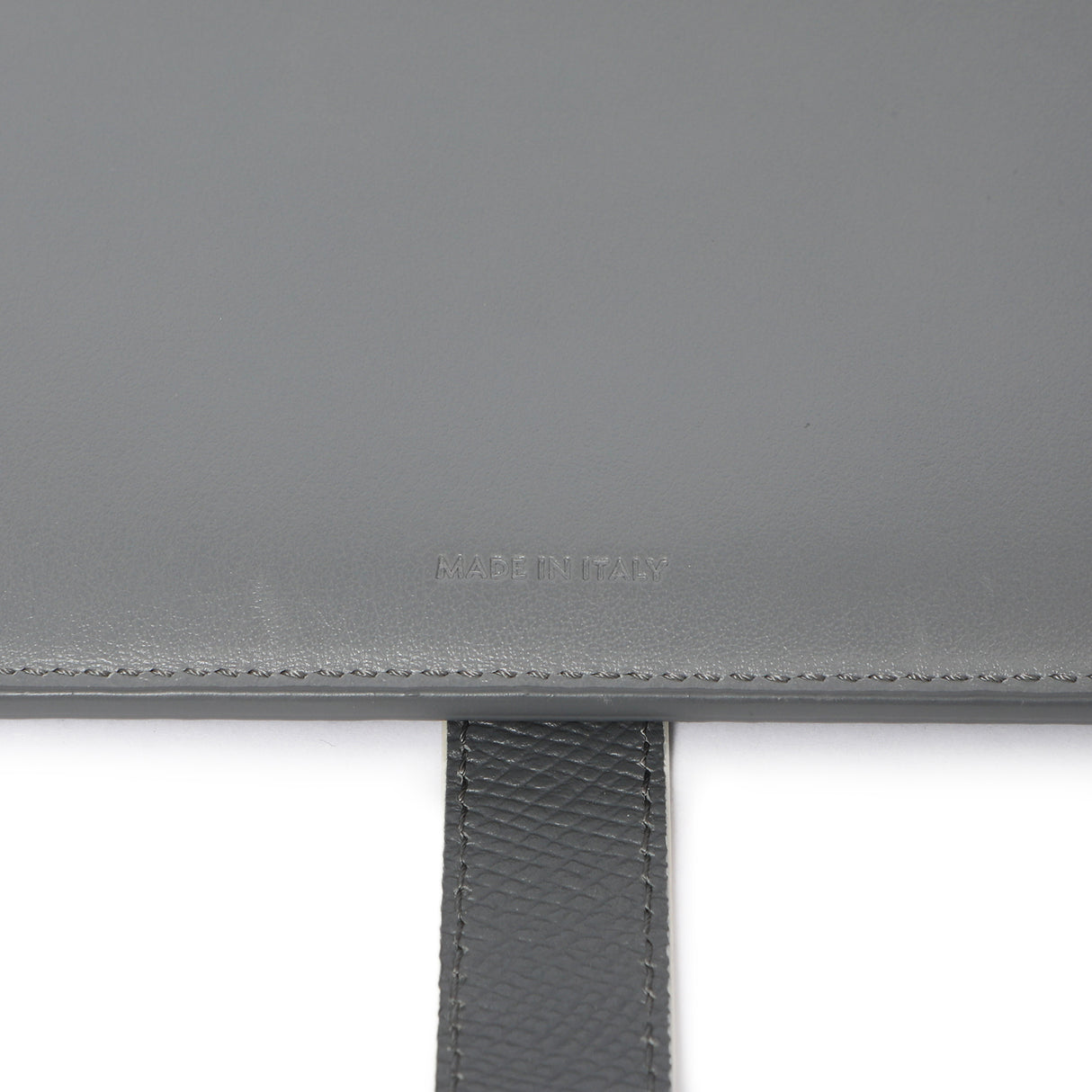 Celine Grey Grained Calfskin Large Multifunction Strap Wallet