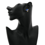 Van Cleef & Arpels 18K Yellow Gold Blue Agate Vintage Alhambra Earrings Designer Jewellery Van Cleef and Arpels