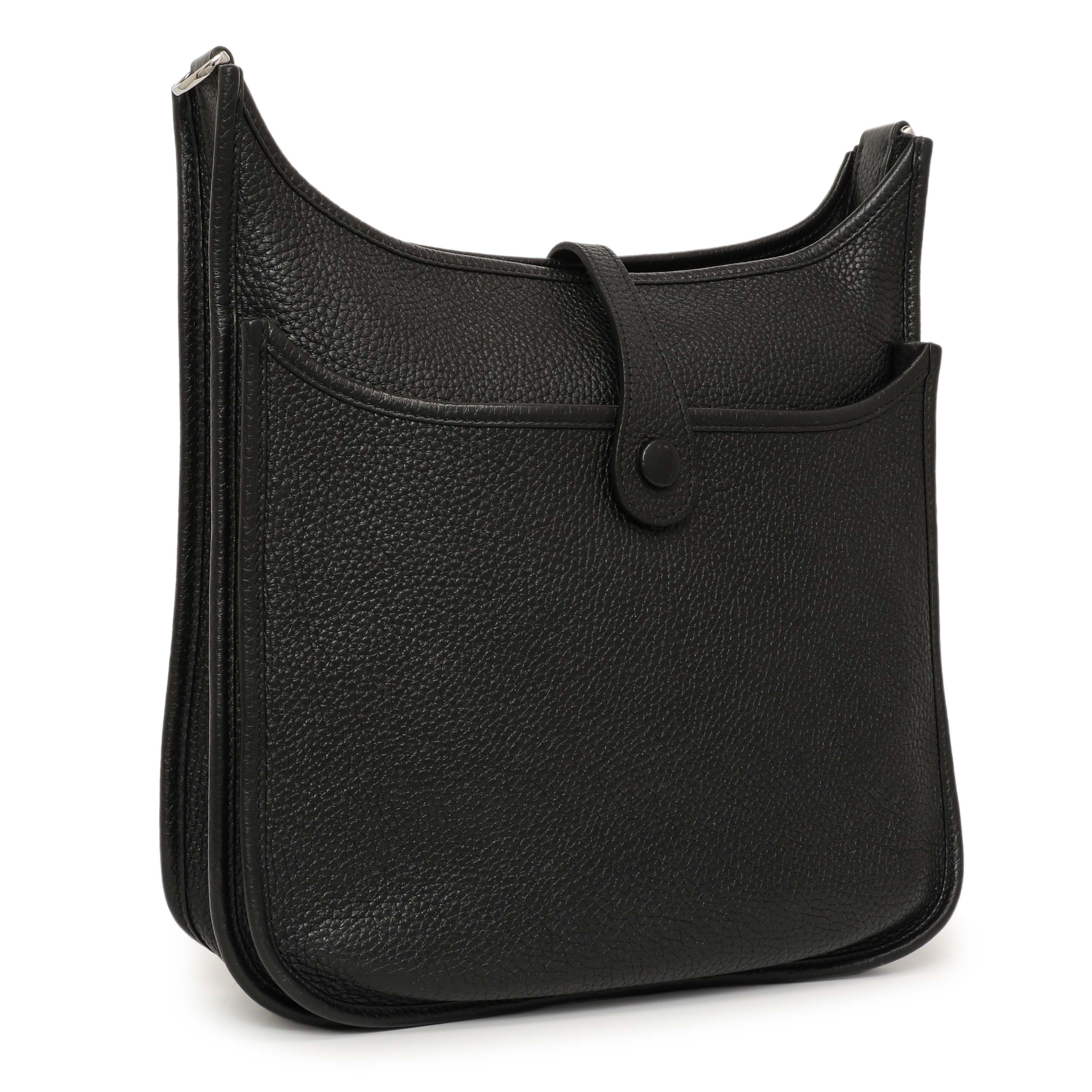 送料込み【HERMES】エルメス BLACK CLEMENCE EVELYNE III PM Hermes Black Clemence Evelyne III PM – Modaselle