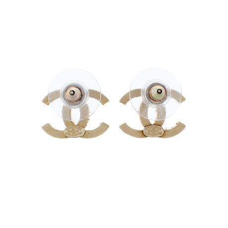 Chanel Gold Crystal CC Earrings Designer Jewellery Chanel