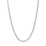 14K White Gold Italian Diamond Cut Curb Link Chain Fine Jewellery Modaselle