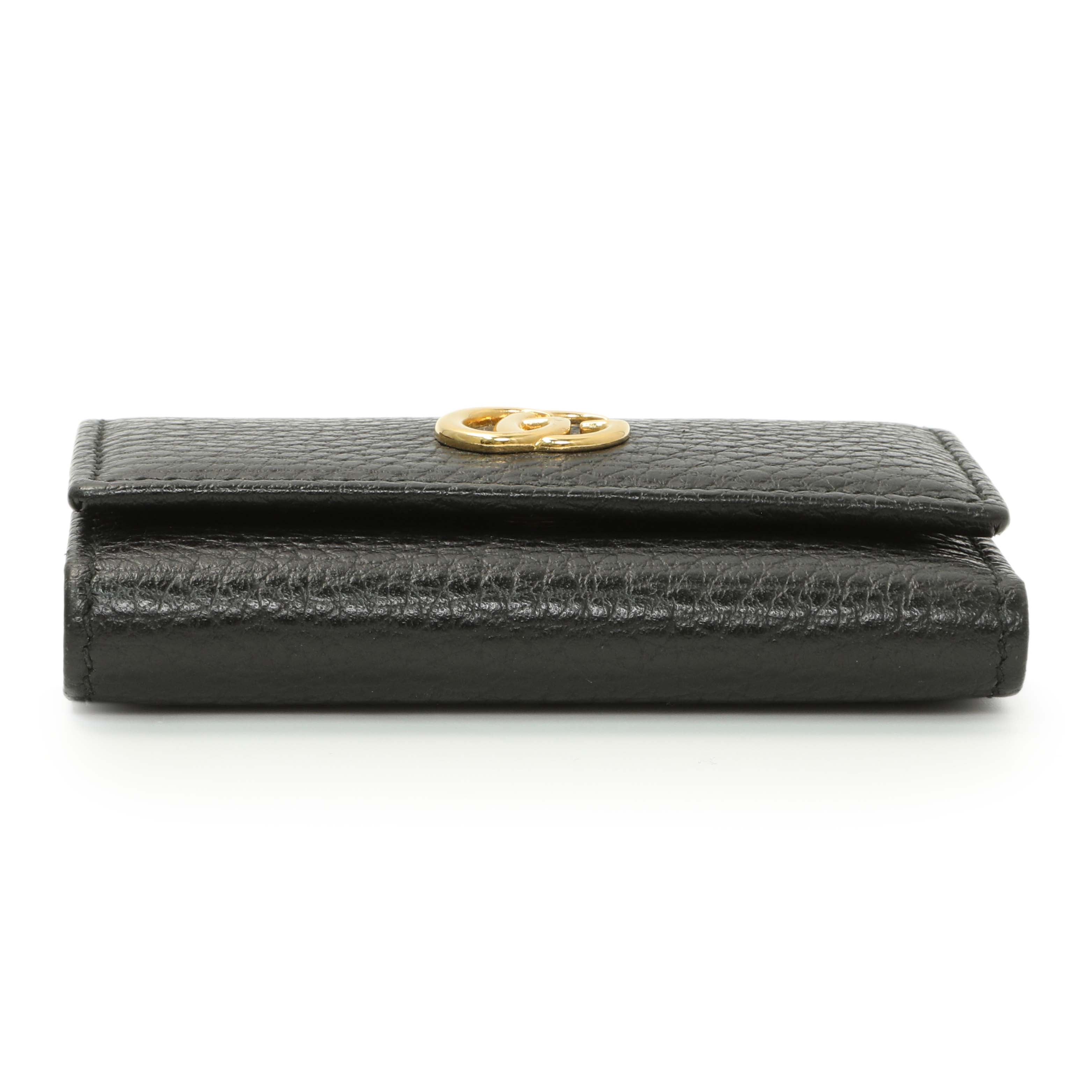 Gucci Black Pebbled Calfskin GG Marmont 6 Key Holder – Modaselle