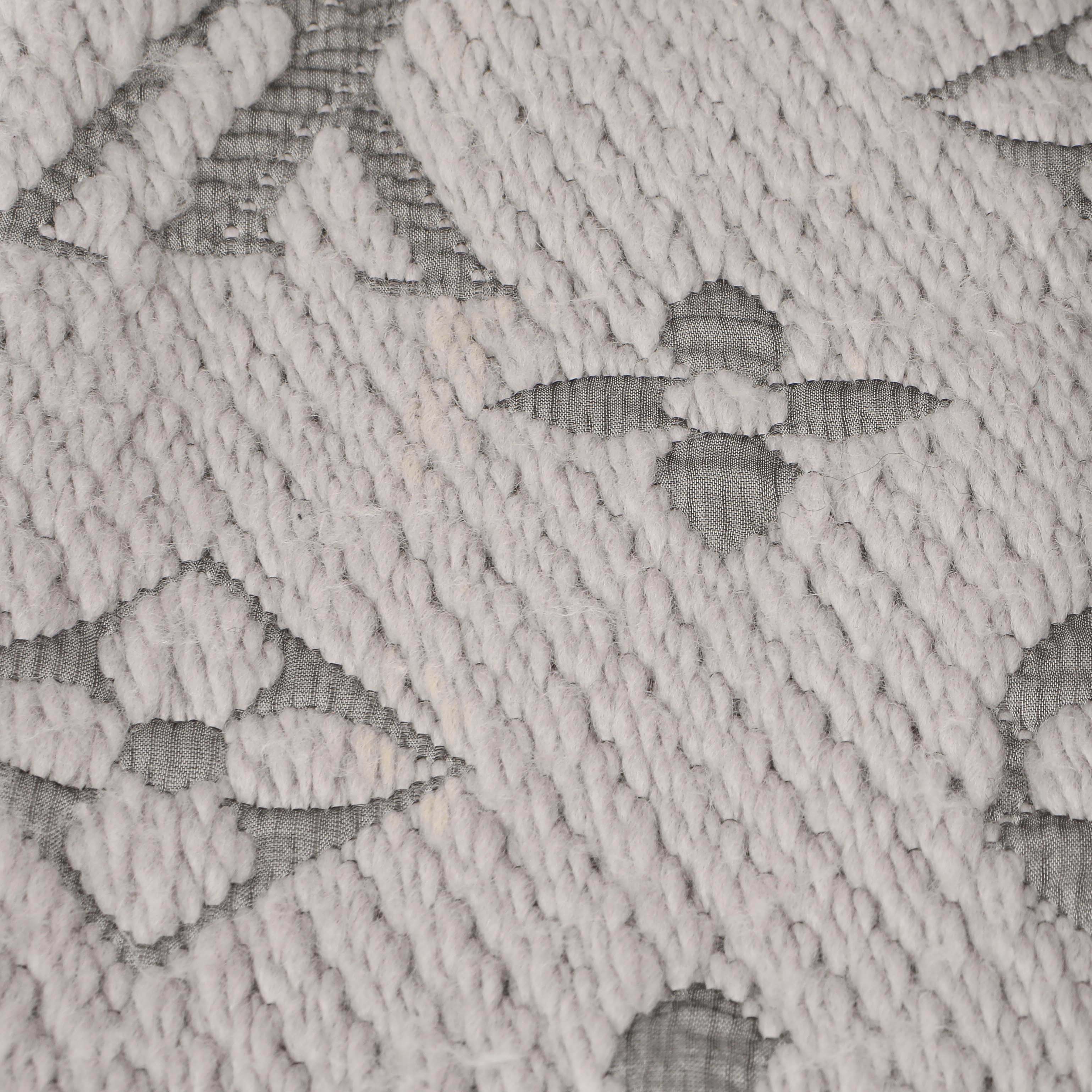 Louis Vuitton Pearl Grey Wool Silk Logomania Scarf – Modaselle
