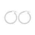 18K White Gold Italian Hoop Earrings Fine Jewellery Modaselle