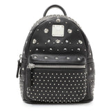 MCM Black Metallic Calfskin Stud X-Mini Stark Bebe Boo Backpack Handbags MCM