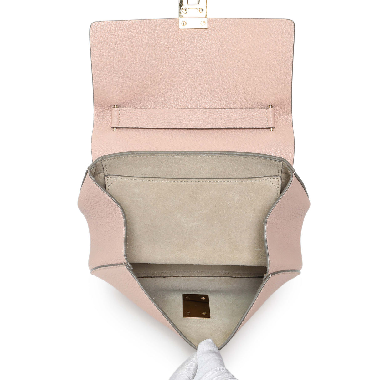 Chloe Pink Grained Lambskin Drew Shoulder Bag Handbags Chloe