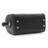 Gucci Black Calfskin Jumbo GG Embossed Super Mini Top Handle Bowler Bag Handbags Gucci