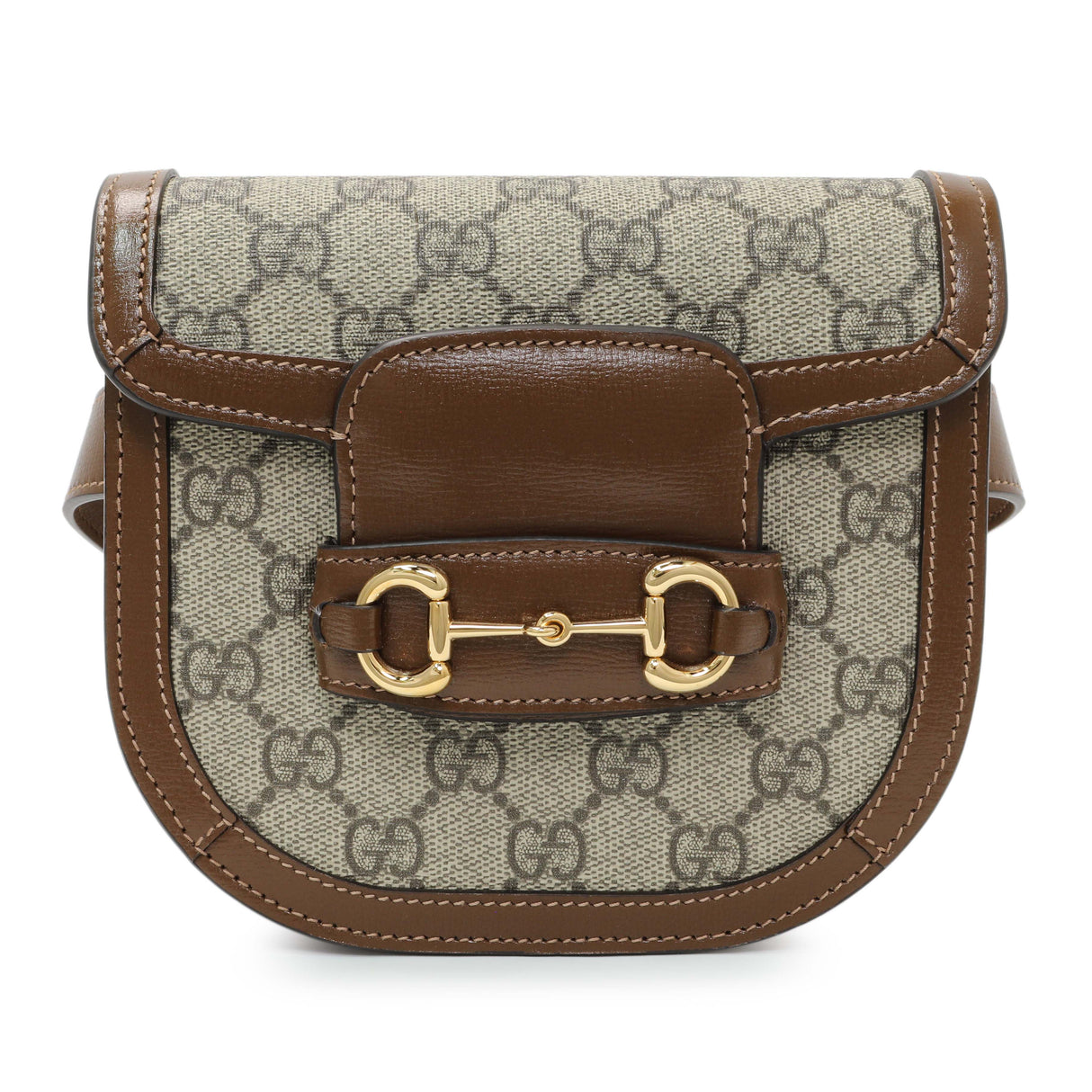 Gucci Horsebit 1955 GG Coated Canvas with Leather Mini belt bag Handbags Gucci