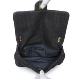 Chanel Black Quilted Denim Medium Funky Town Flap Handbags Chanel