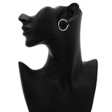 18K White Gold Italian Hoop Earrings Fine Jewellery Modaselle