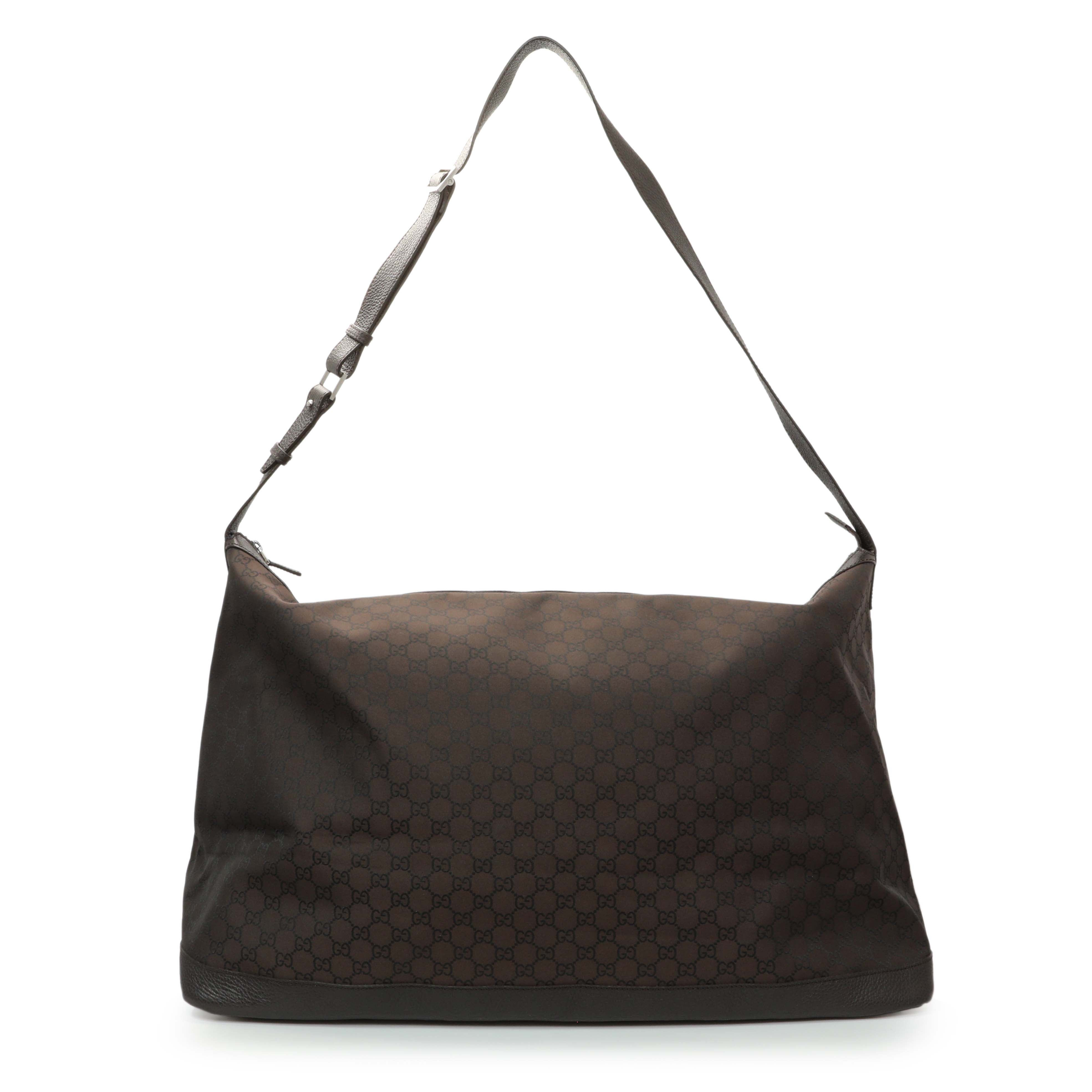 Gucci Monogram Nylon Large Travel Hobo – Modaselle
