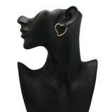 18K Yellow Gold Heart Hoop Earrings Fine Jewellery Modaselle