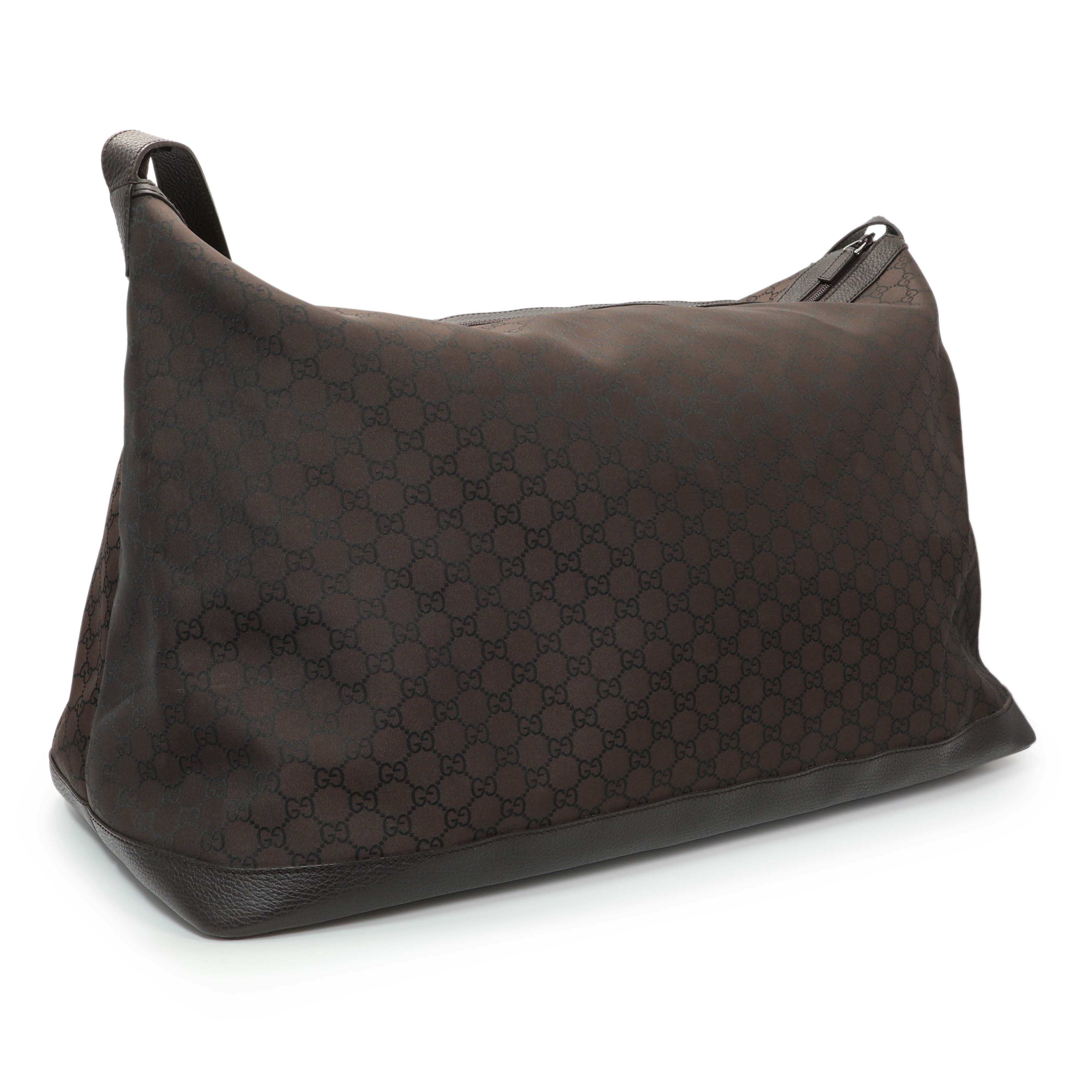 Gucci Monogram Nylon Large Travel Hobo – Modaselle