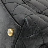 Chanel Black Caviar Quilted Extra Mini Coco Handle Handbags Chanel