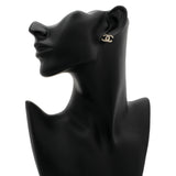 Chanel Gold Crystal CC Earrings Designer Jewellery Chanel