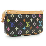 Louis Vuitton Black Monogram Multicolor Pochette Accessories Handbags Louis Vuitton