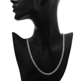 14K White Gold Italian Diamond Cut Curb Link Chain Fine Jewellery Modaselle
