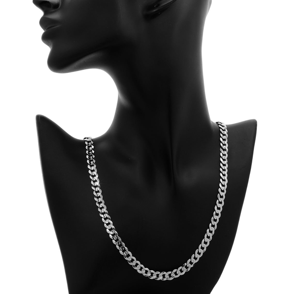 10K White Gold Curb Link Chain Fine Jewellery Modaselle
