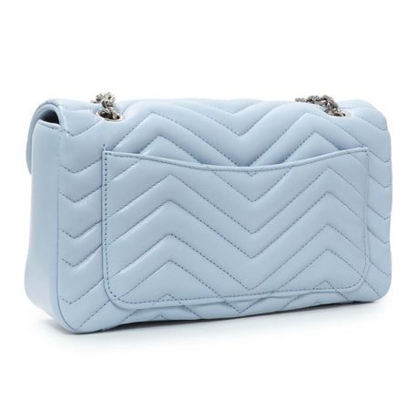 Gucci Light Blue Calfskin Matelasse Medium GG Marmont Shoulder Bag