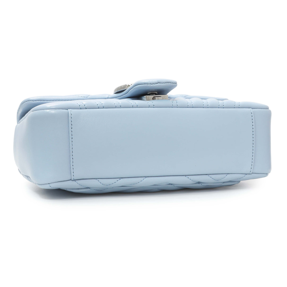 Gucci Light Blue Calfskin Matelasse Medium GG Marmont Shoulder Bag Handbags Gucci