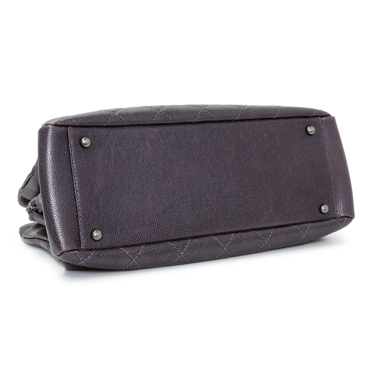 Chanel Purple Iridescent Caviar Quilted Chic Shopping Tote Handbags Chanel