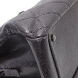 Chanel Purple Iridescent Caviar Quilted Chic Shopping Tote Handbags Chanel