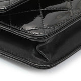 Chanel Black Quilted Patent Brilliant Wallet On Chain WOC Handbags Chanel