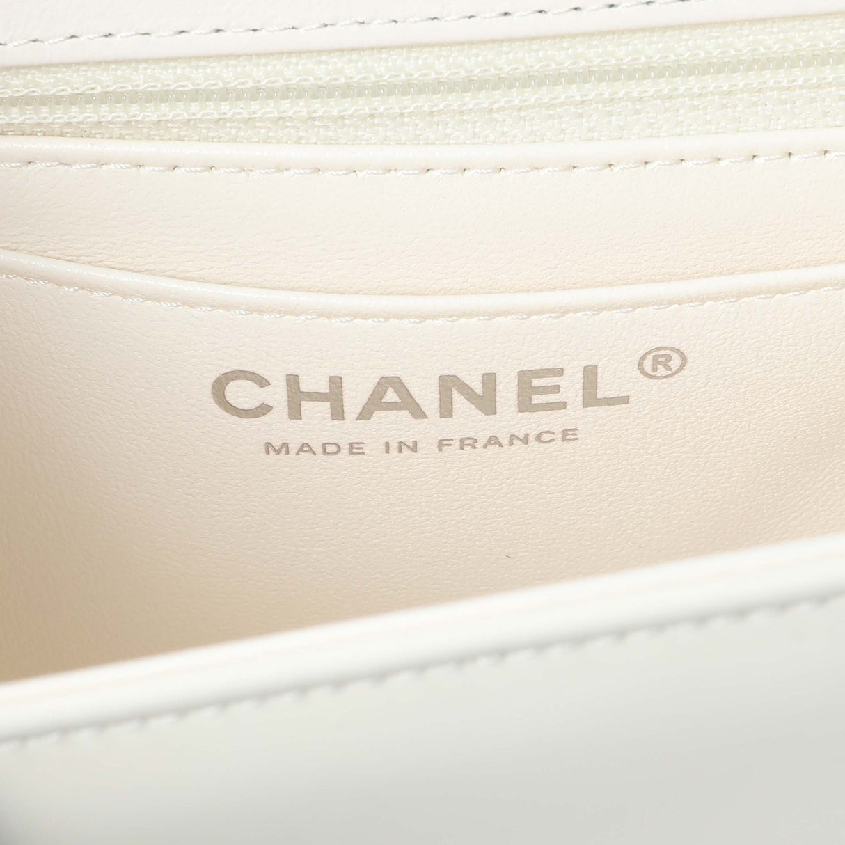 Chanel White Patent Calfskin Small Camellia Flap Handbags Chanel