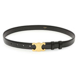Celine Black Box Calfskin Medium 25mm Triomphe Belt Accessories Celine