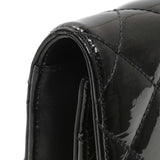 Chanel Black Quilted Patent Brilliant Wallet On Chain WOC Handbags Chanel