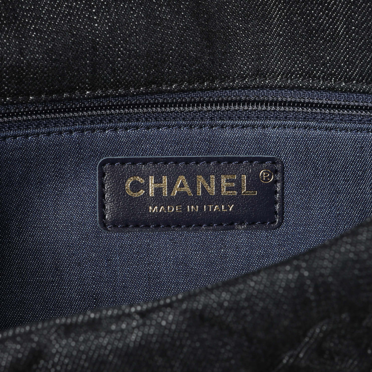 Chanel Black Quilted Denim Medium Funky Town Flap Handbags Chanel