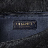 Chanel Black Quilted Denim Medium Funky Town Flap Handbags Chanel