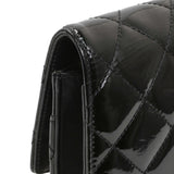 Chanel Black Quilted Patent Brilliant Wallet On Chain WOC Handbags Chanel