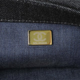 Chanel Black Quilted Denim Medium Funky Town Flap Handbags Chanel