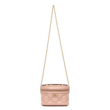 Gucci Pink Calfskin GG Matelasse Top Handle Mini Bag