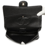 Chanel Black Quilted Caviar Medium Classic Double Flap