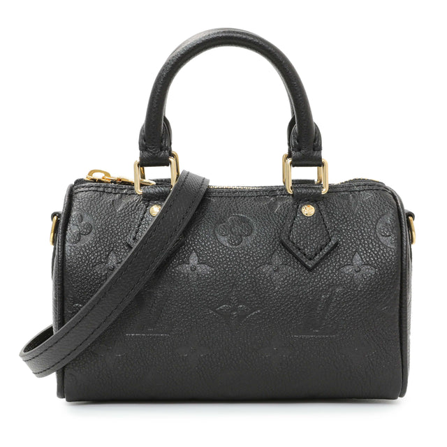 Louis Vuitton Black Empreinte Monogram Nano Speedy Handbags Louis Vuitton