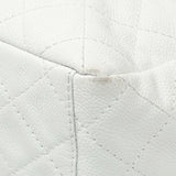 Chanel White Quilted Caviar Maxi Single Flap Handbags Chanel