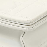 Christian Dior White Lambskin Cannage Lady Dior Pouch with Chain Handbags Christian Dior