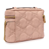 Gucci Pink Calfskin GG Matelasse Top Handle Mini Bag