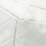 Chanel White Quilted Caviar Maxi Single Flap Handbags Chanel