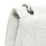 Chanel White Quilted Caviar Maxi Single Flap Handbags Chanel