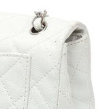 Chanel White Quilted Caviar Maxi Single Flap Handbags Chanel