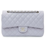 Chanel Purple Quilted Caviar Medium Double Flap Handbags Chanel