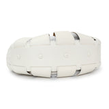 Bottega Veneta White Calfskin Small Shell Bag Handbags Bottega Veneta