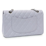 Chanel Purple Quilted Caviar Medium Double Flap Handbags Chanel
